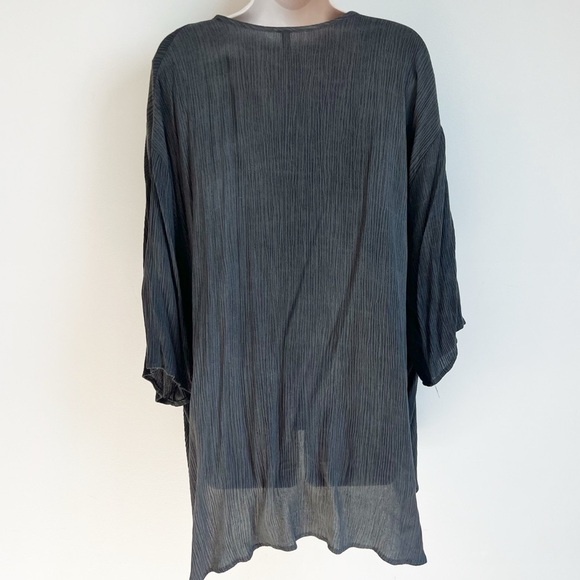 NWT Pinkblush Lightweight Gray Kimono Long Cardigan Open Medium All Seasons - Picture 4 of 9